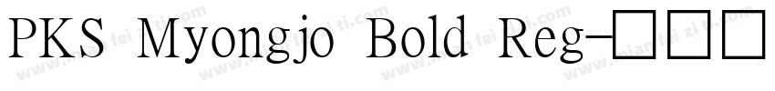PKS Myongjo Bold Reg字体转换